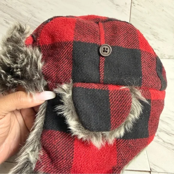 Lids Buffalo Plaid Faux Fur Trapper Hat - Picture 4 of 5